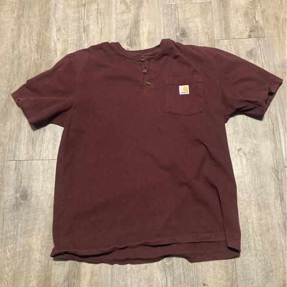 Carhartt Mens Workwear Pocket Henley Shirt - Picture 2 of 9